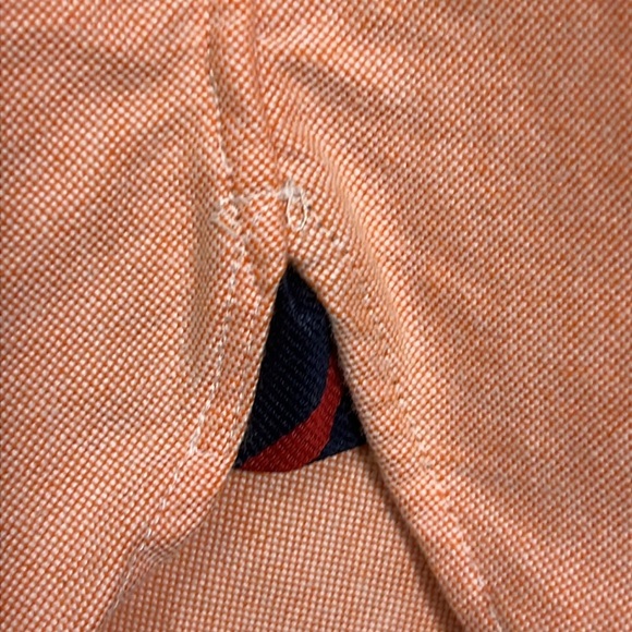 VTG 90’s Ralph Lauren Classic Fit Oxford Button Down Shirt Orange Cotton Large - Picture 7 of 10